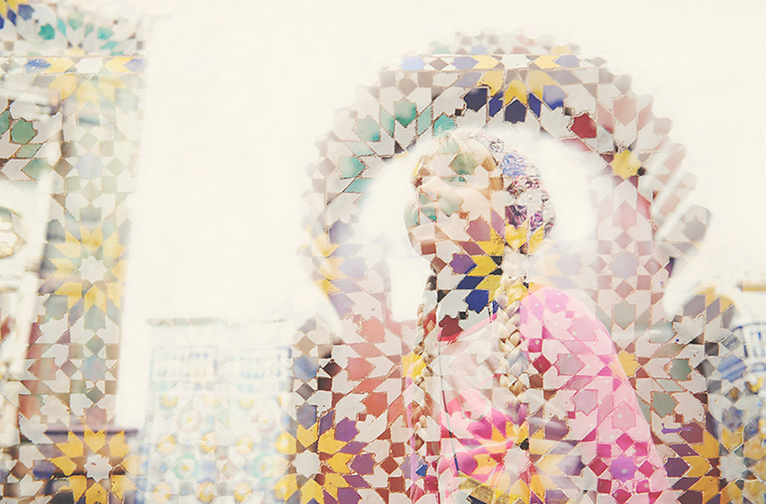 Kirsty-Larmour-Week10-mosque-tile-double-exposure_Marrakech_Morocco