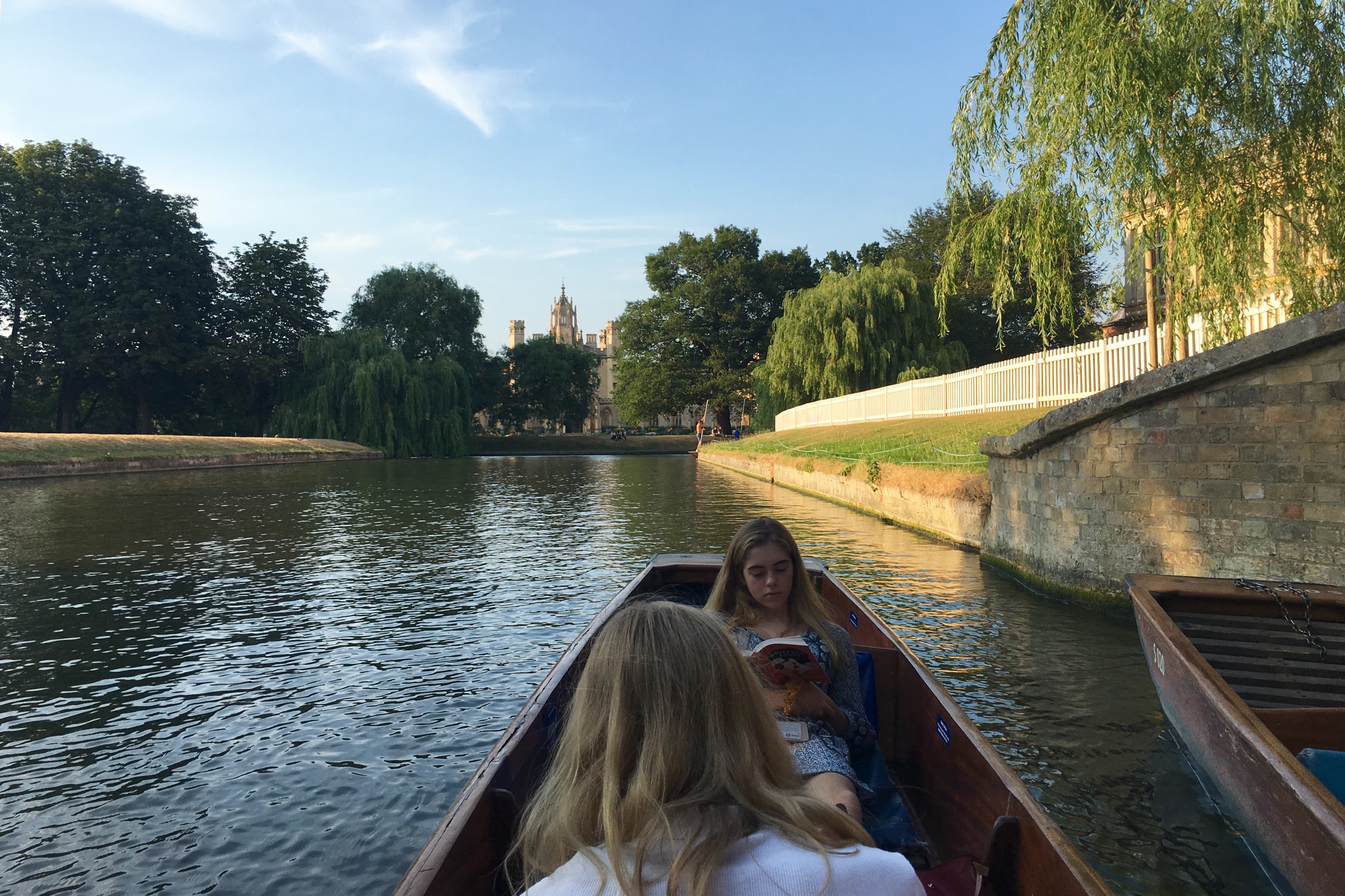 Punting along the Backs, Cambridge, England